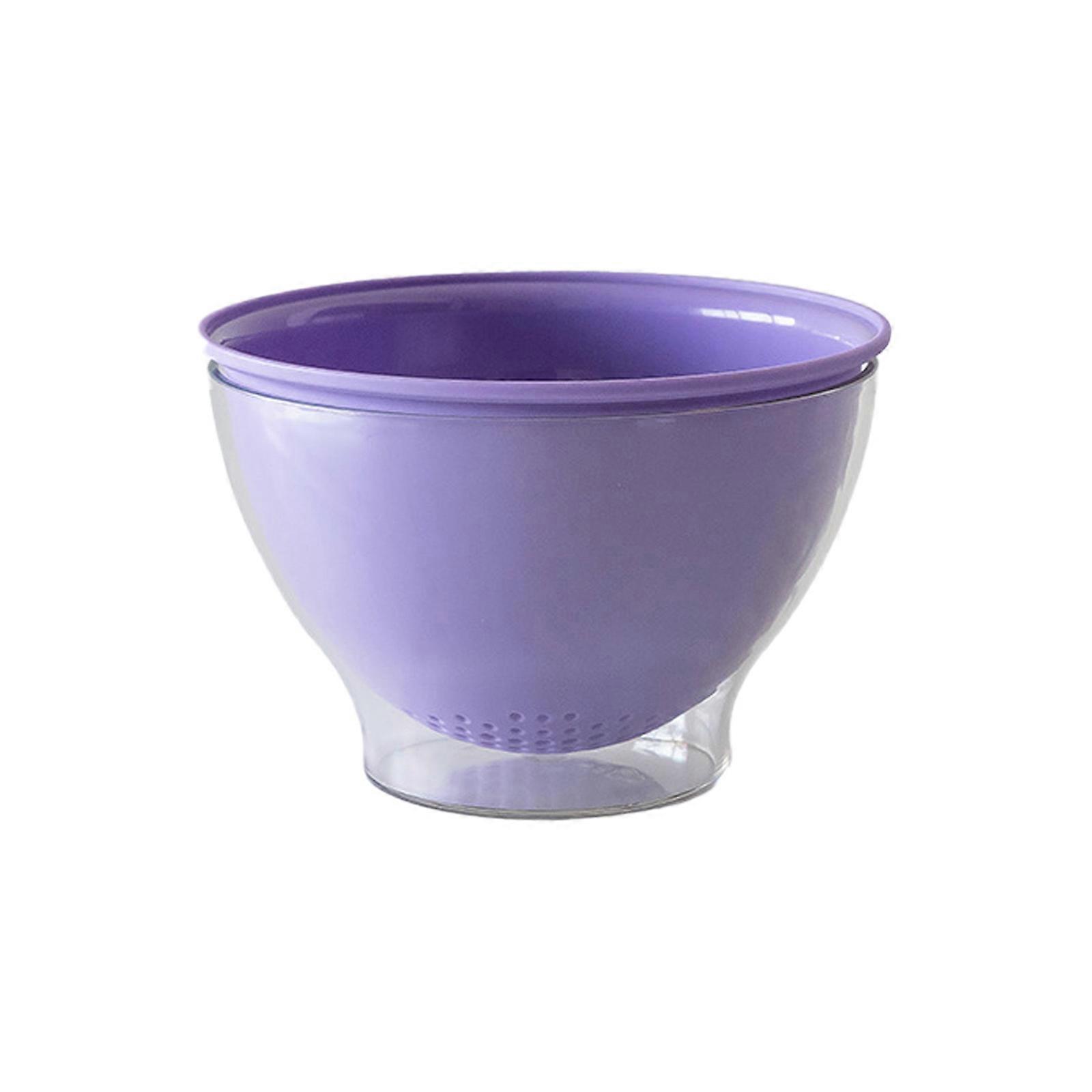 Multipurpose Kitchen Sink Colander and Vegetable Washer Basket Practical Draining Storage Kitchen Supplies Daily Use  Purple