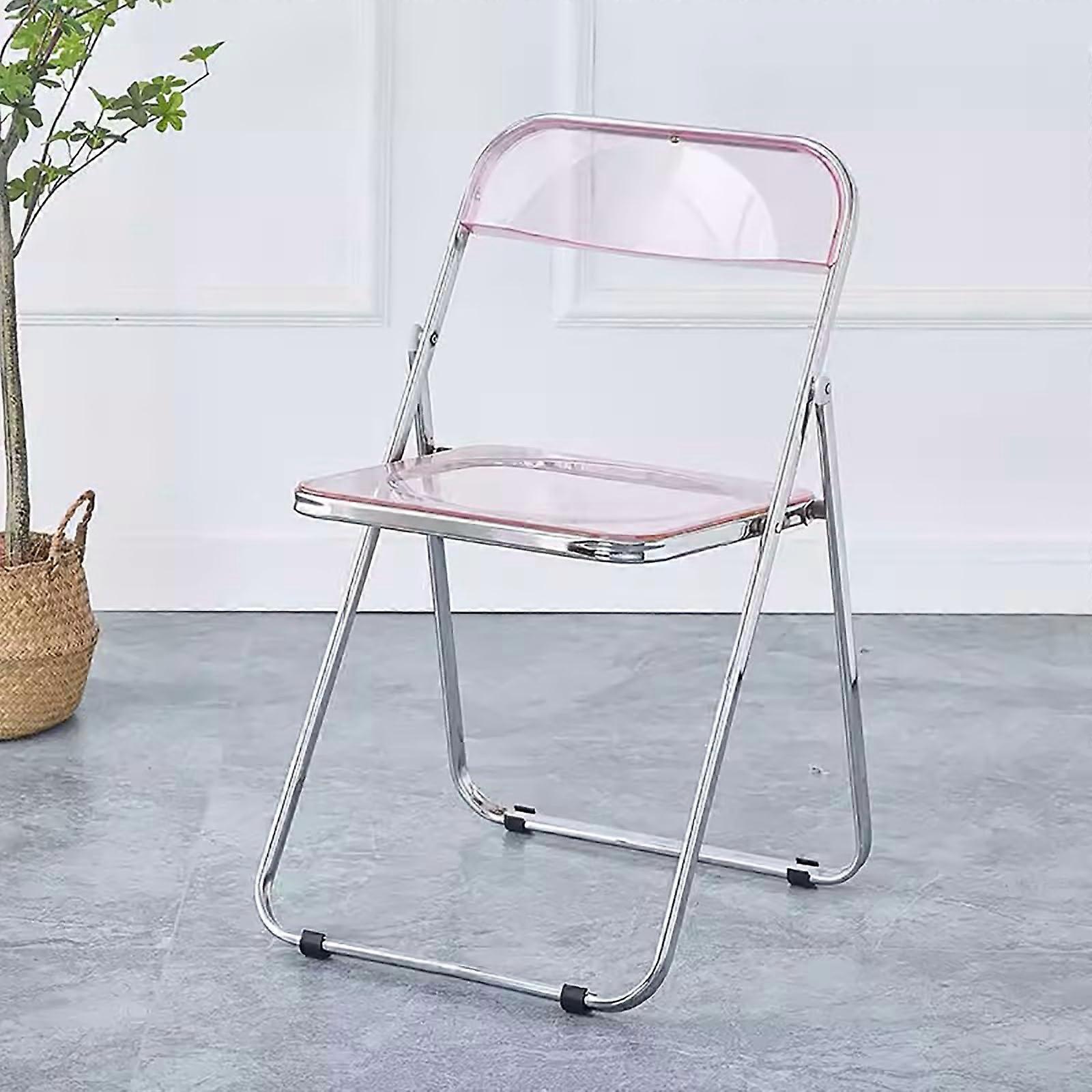 Modern, transparent, foldable acrylic camping seat, stackable crystal seat
