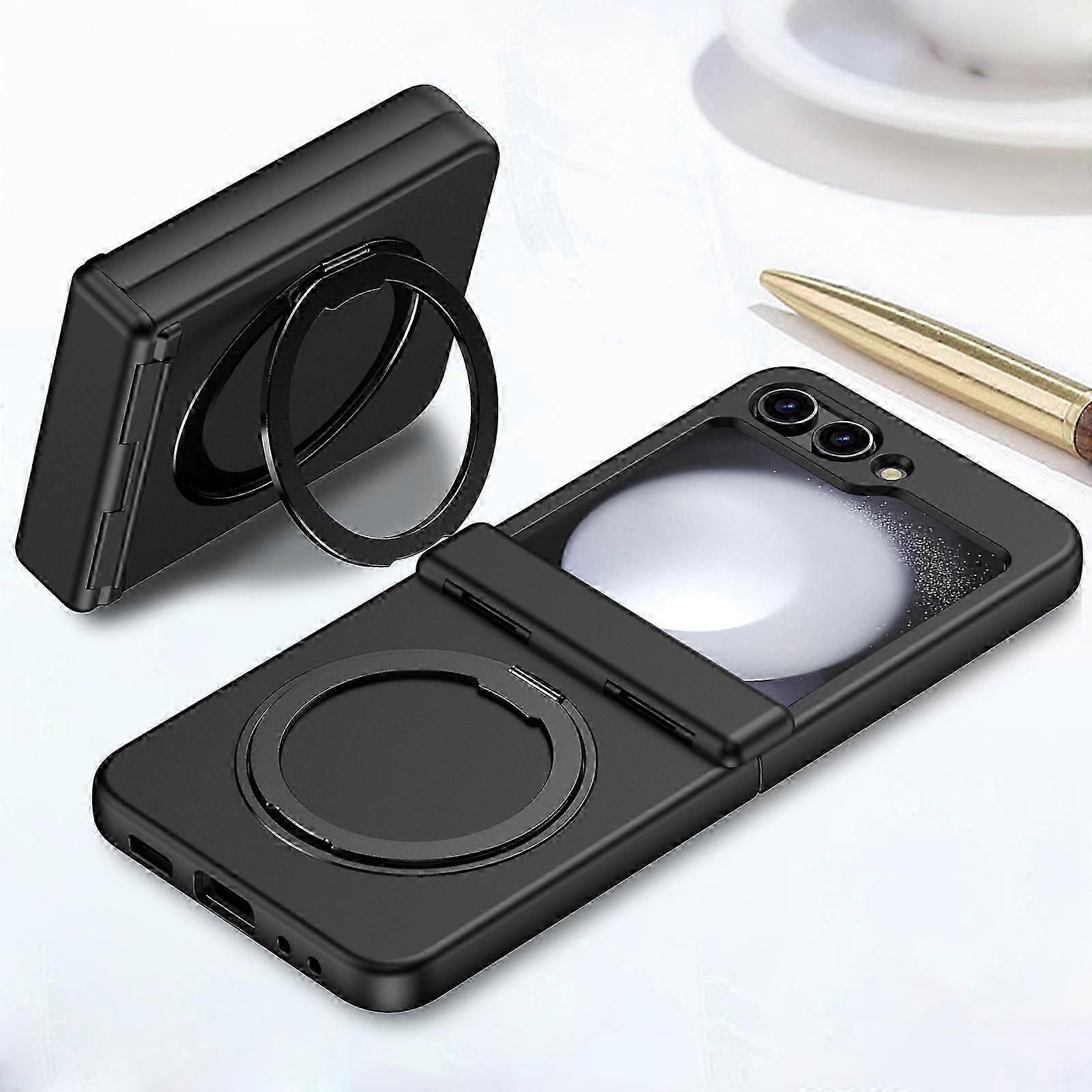 Hinge Magnetic Phone Case for Samsung Galaxy Z Flip 6 5g, Cover with Kickstand Design Shockproof Protective Case for Flip 6
