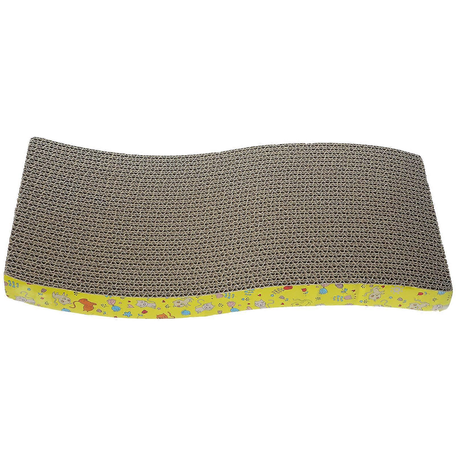 Cat Scratching Board for Pet Playing Safe Durable Corrugated Paper Brown 24.0 x 12.0 x 1.0 Inches