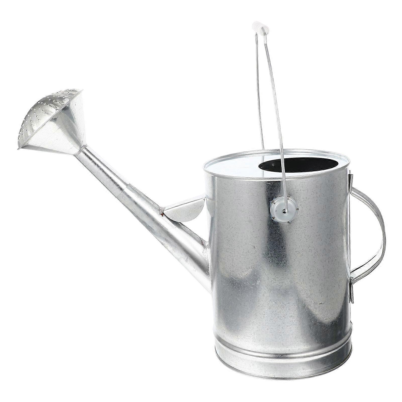 Watering Can Galvanized Iron Watering Pot for Indoor and Outdoor Use