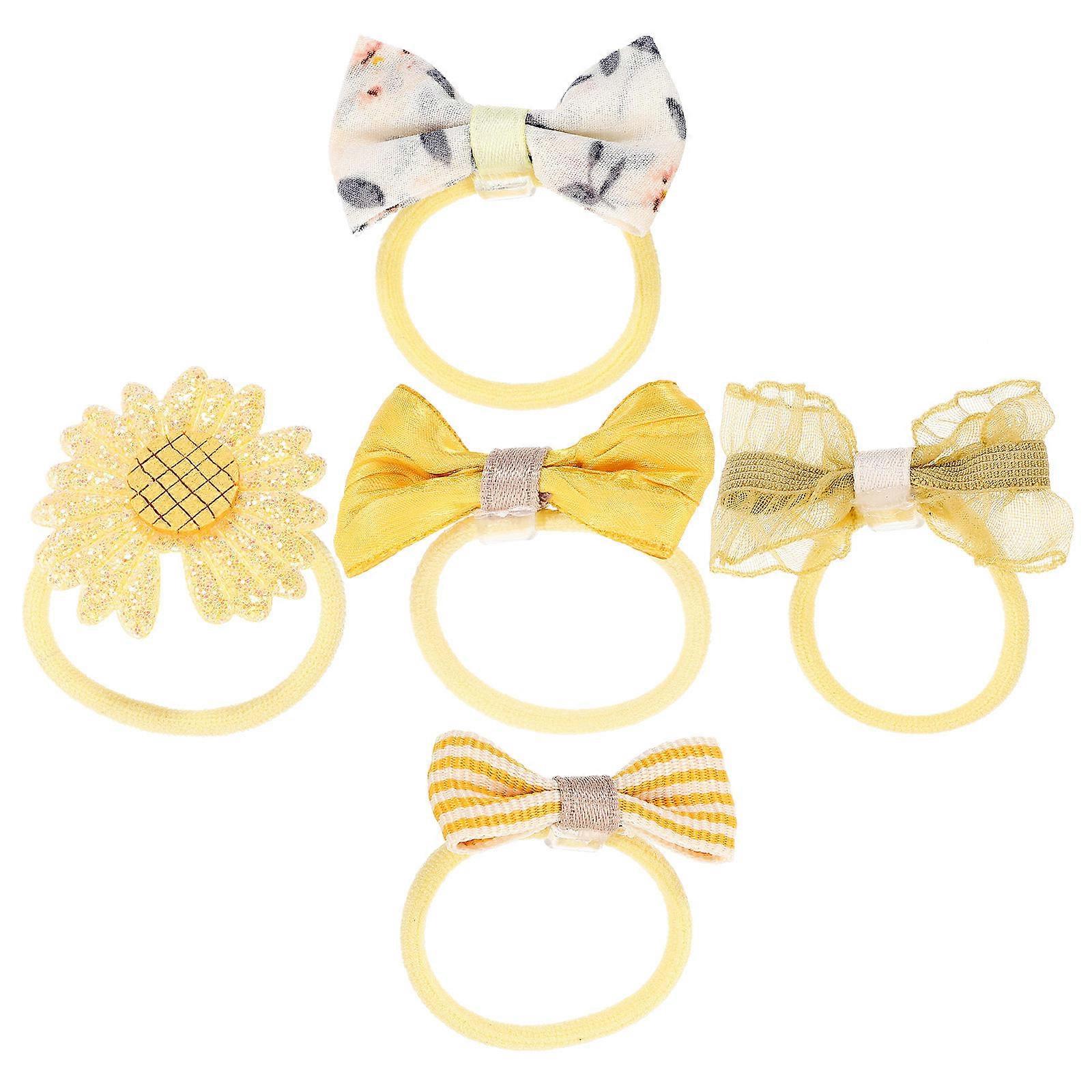 Accessoires de cheveux pour les filles élastiques Bandes de cheveux Bowknot Style Party 1.3×1.3×0.3in Festif 10Pcs