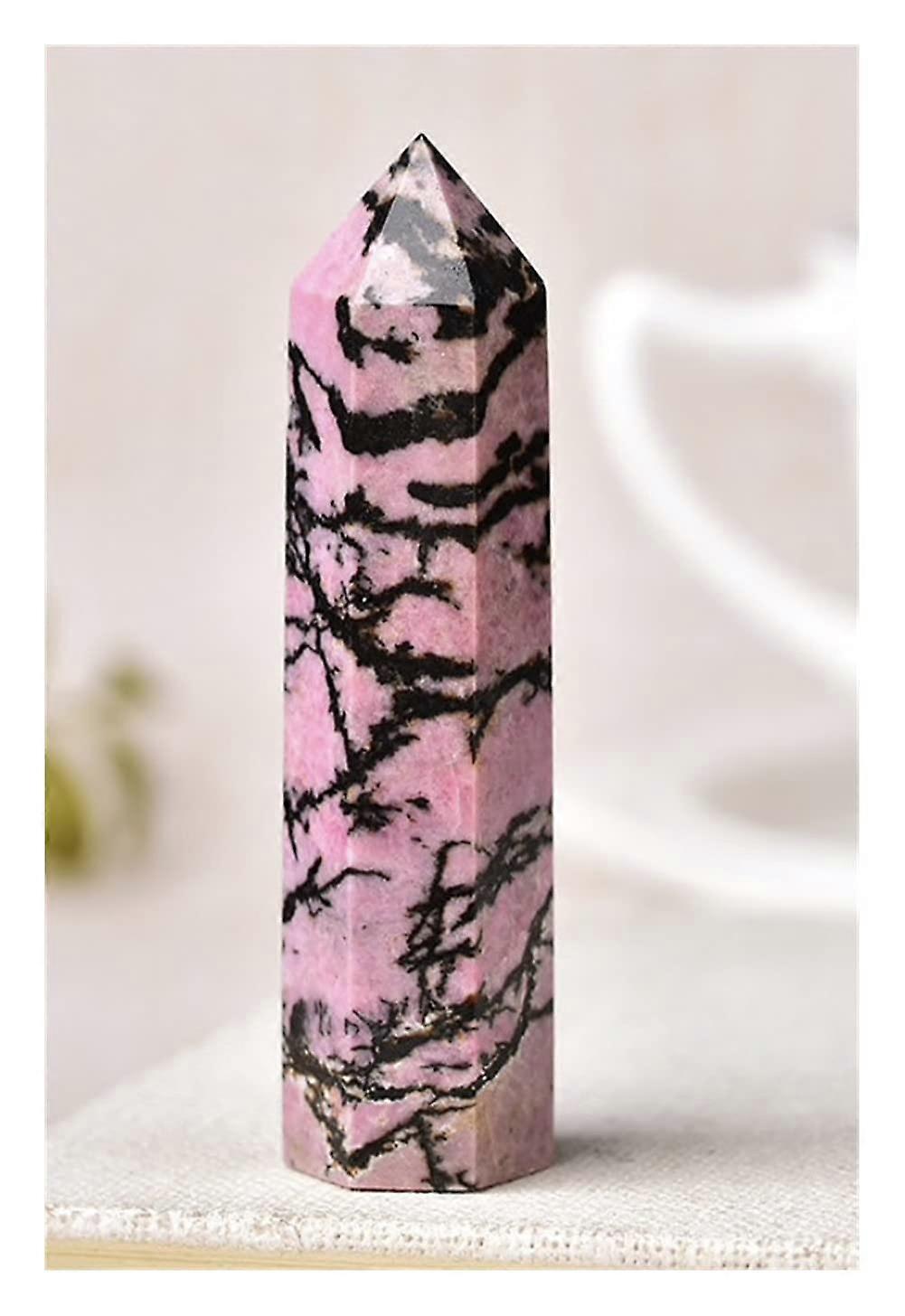 Balance Natural Crystal Stone Healing Point Generator Tower Rhodochrosite 50-60mm Luck Stone Crystal