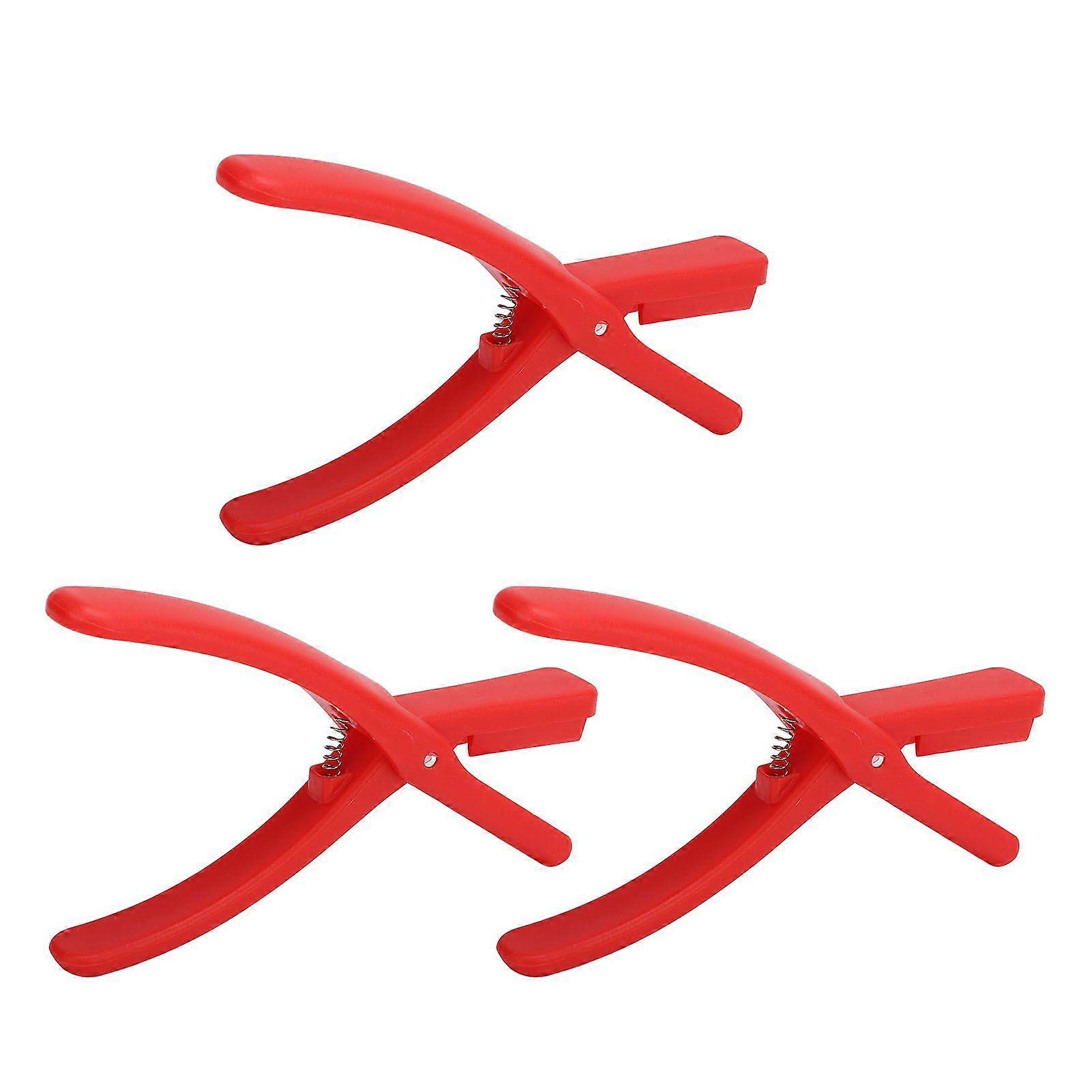 3pcs Crawfish Peeler Tool Professional Efficient Portable Fingernail Guard Crawfish Sheller Crawfish Shucker for Home Restaurant Red YMHC
