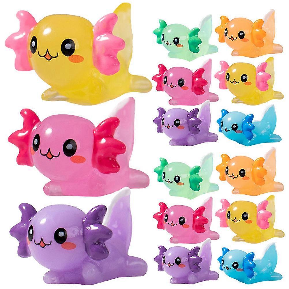 Garden Tiny Statues 24Pcs Resin Landscape Animal Figure For Car and Garden Ornaments In Green Color