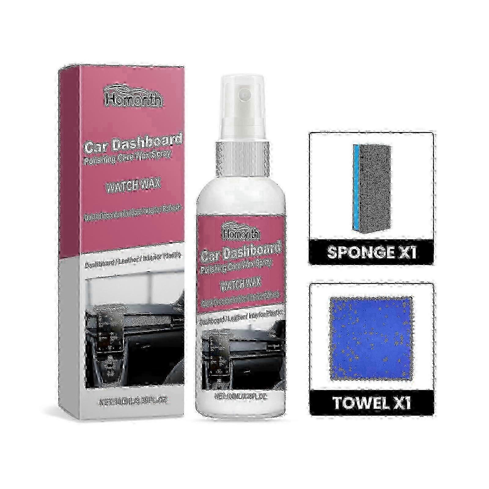 لوحة أدوات السيارات تلميع العناية بالشمع رذاذ السيارات الداخلية البلاستيك تلميع العناية الشمع