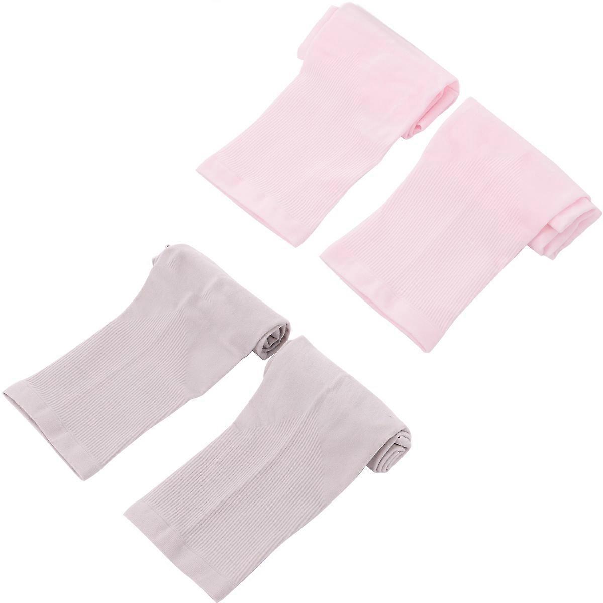 Arm Sleeve Sunscreen Uv Protection Riding Jogging Fishing Grey 2Pairs
