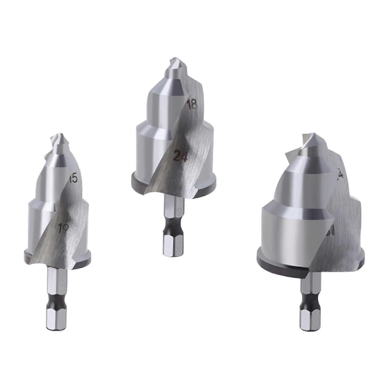 3Pcs Ppr Lifting Stepped Drills Easy Installation Water Pipe Connection Tool