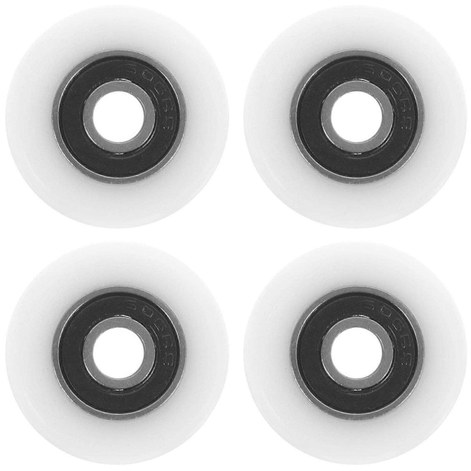 Sliding Door Runner Wheels Bathroom Renovators Smooth Sliding Effort-saving 2.6x2.6cm Metal 4Pcs