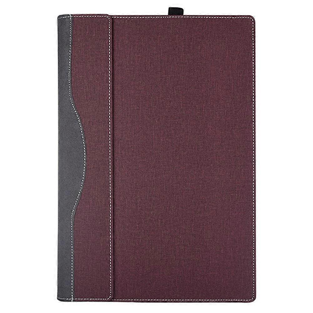 For Microsoft Surface Laptop 7 13.8-inch Case PU + Real Microfiber Leather Tablet Protective Case Bu