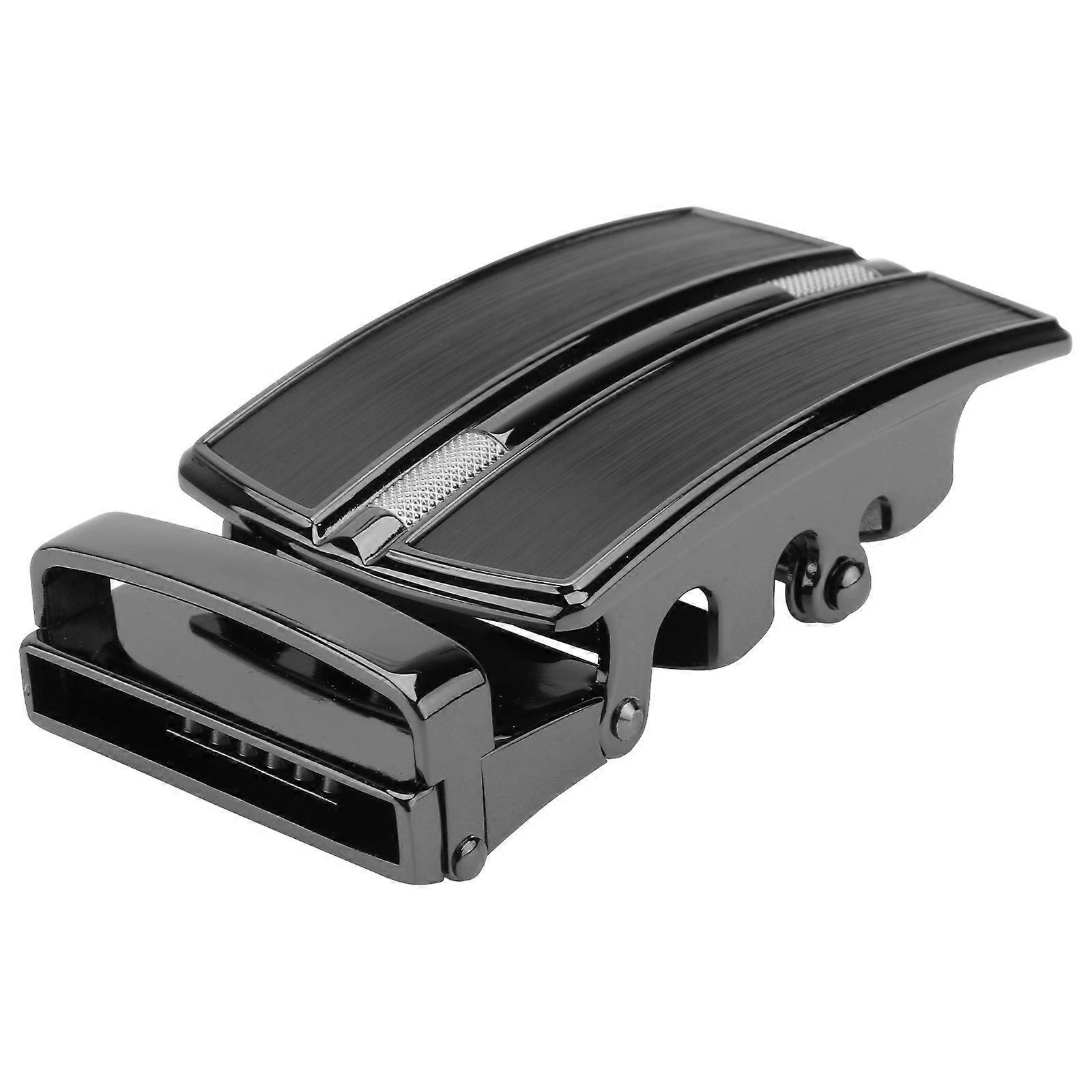 Black Alloy Automatic Belt Buckle for Men Durable Smooth Surface Fashionable and Portable