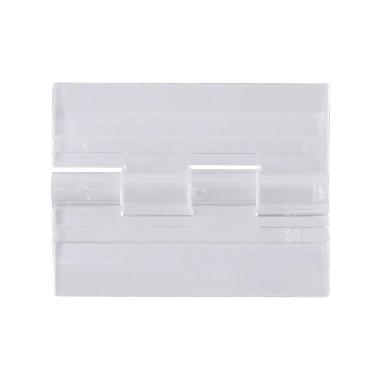 Clear Plastic Hinge Small Jewelry Box Office Use Transparent Joining 10Pack