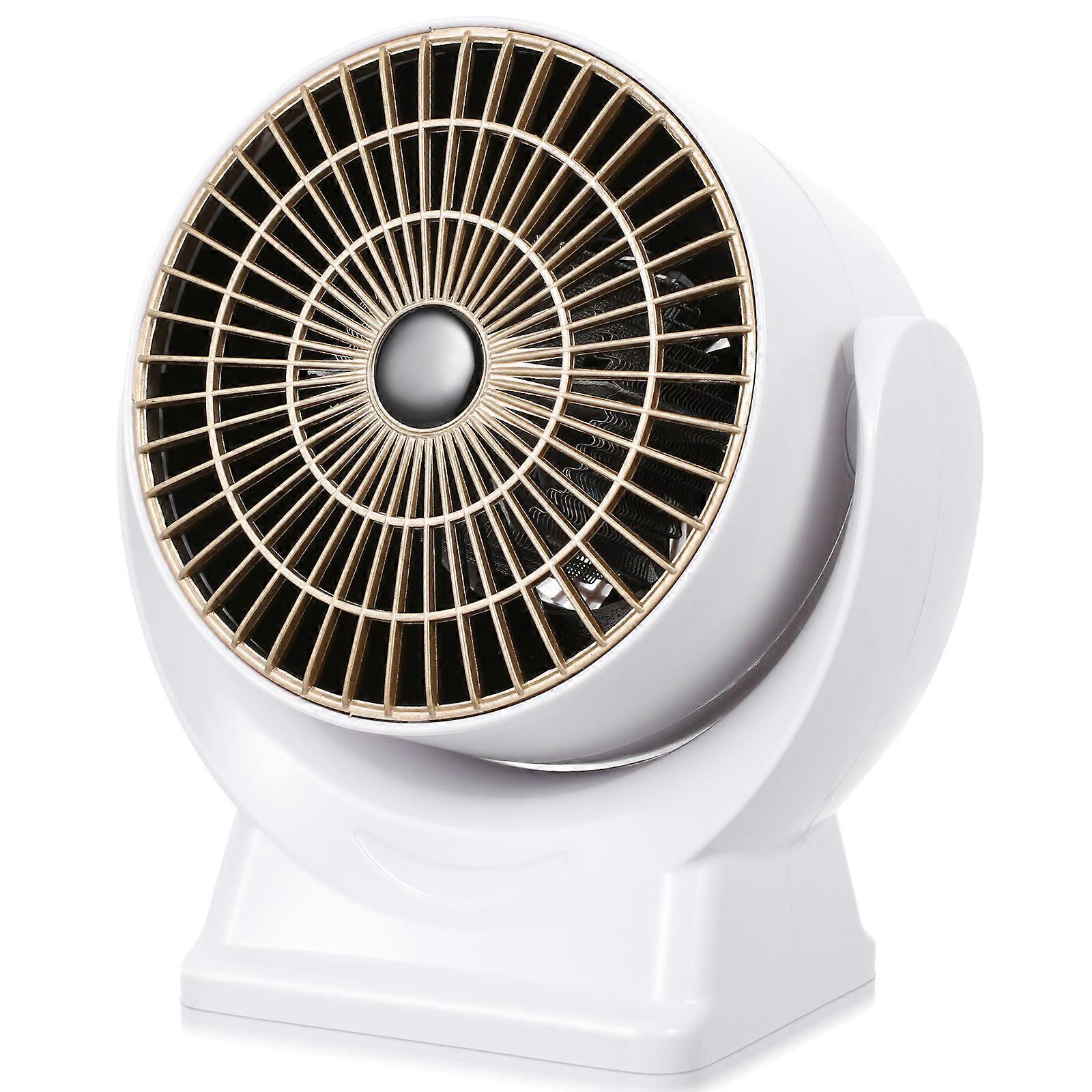 Small Fan Heater White ABS Plastic for Bedroom Use with Adjustable Airflow and Heating Fan