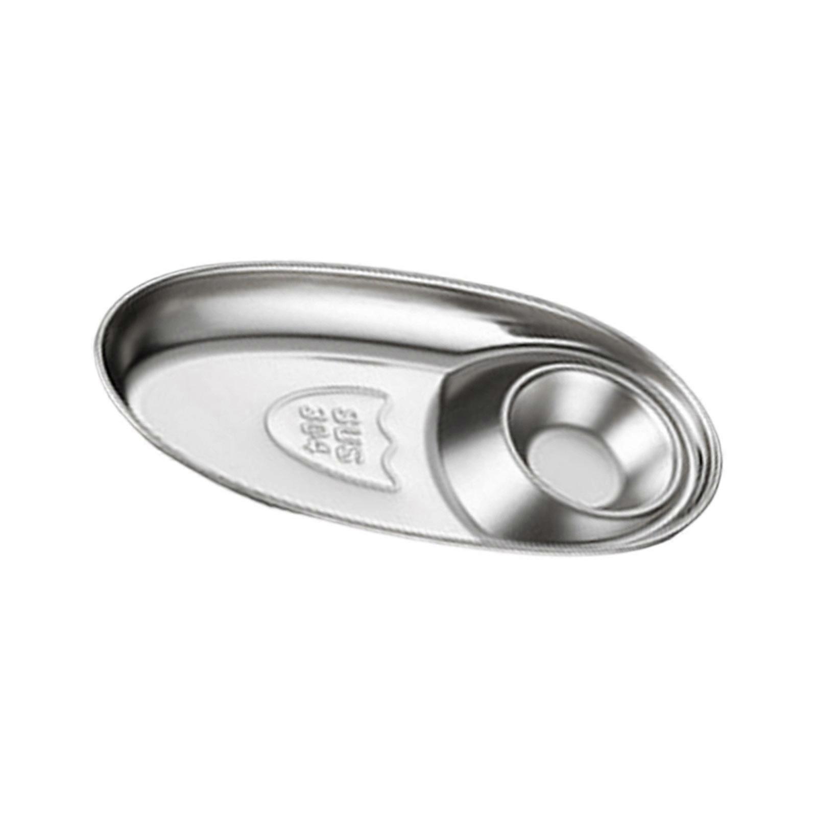 Elegant Gold Tone 304 Nonrust Steel Appetizer Dish Large Capacity Rusts Resistant For Gatherings And Restaurants Silver