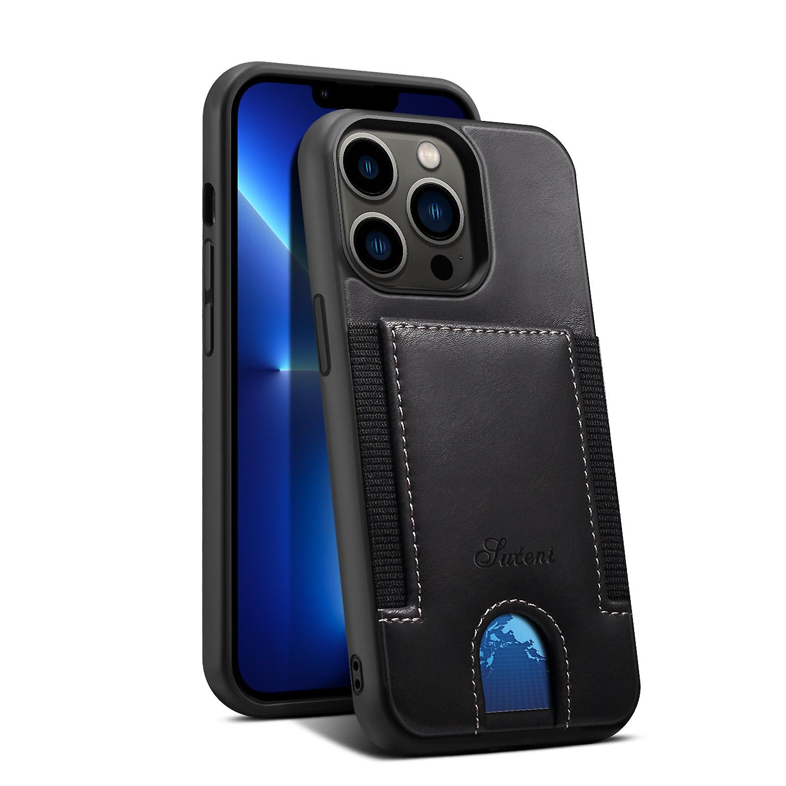 Slim Card Case For IPhone 13 Pro Wallet Case With Card Holder Slot ( Black )