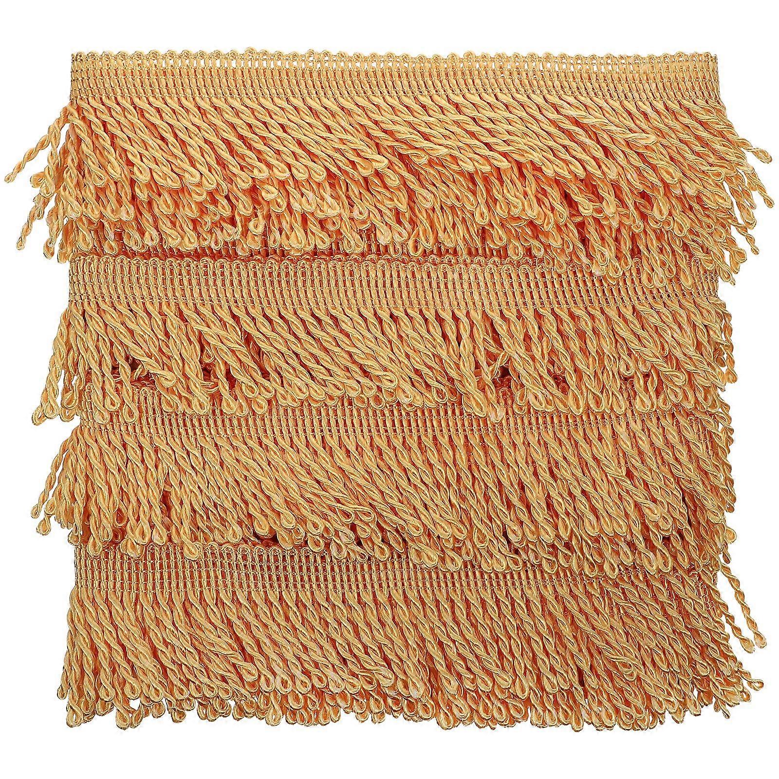 1 Roll of Fringed Trim Tassel Trim Elegant DIY Sewing Material for Curtain Making