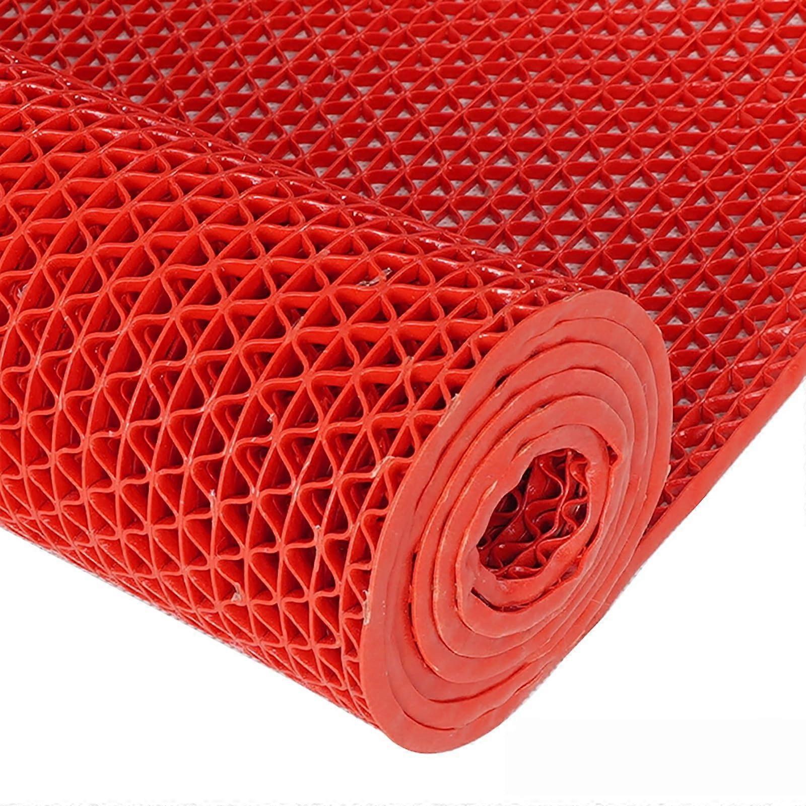 Multipurpose nonslip mat for PVC, cuttable, slipresistant, kitchen (Red, 200x120cm)
