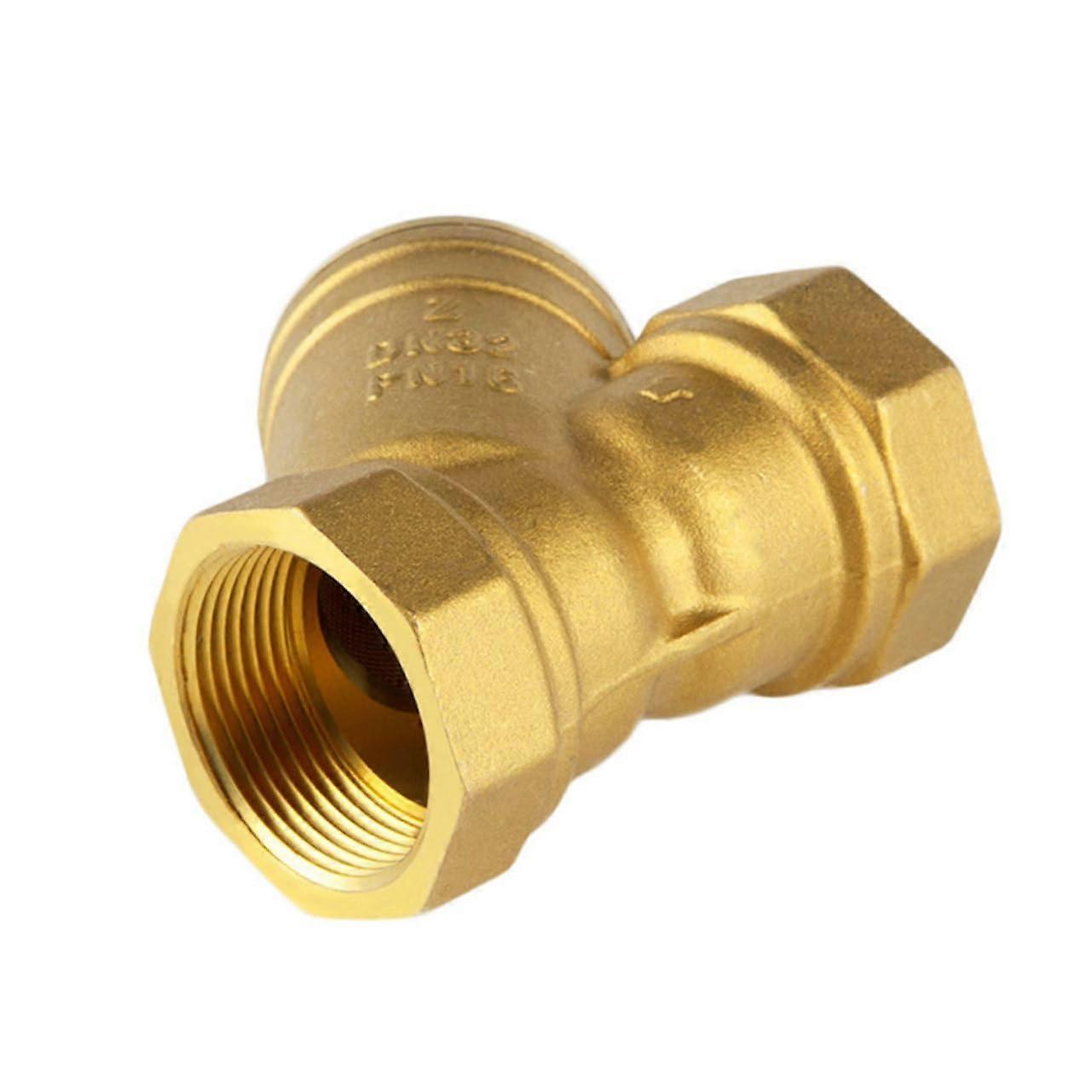 Brass Y-Form Filter Valve, Small Inline Strainer For Pipelines, Corrosion-Resistant, Easy To Clean, Filters Impurities