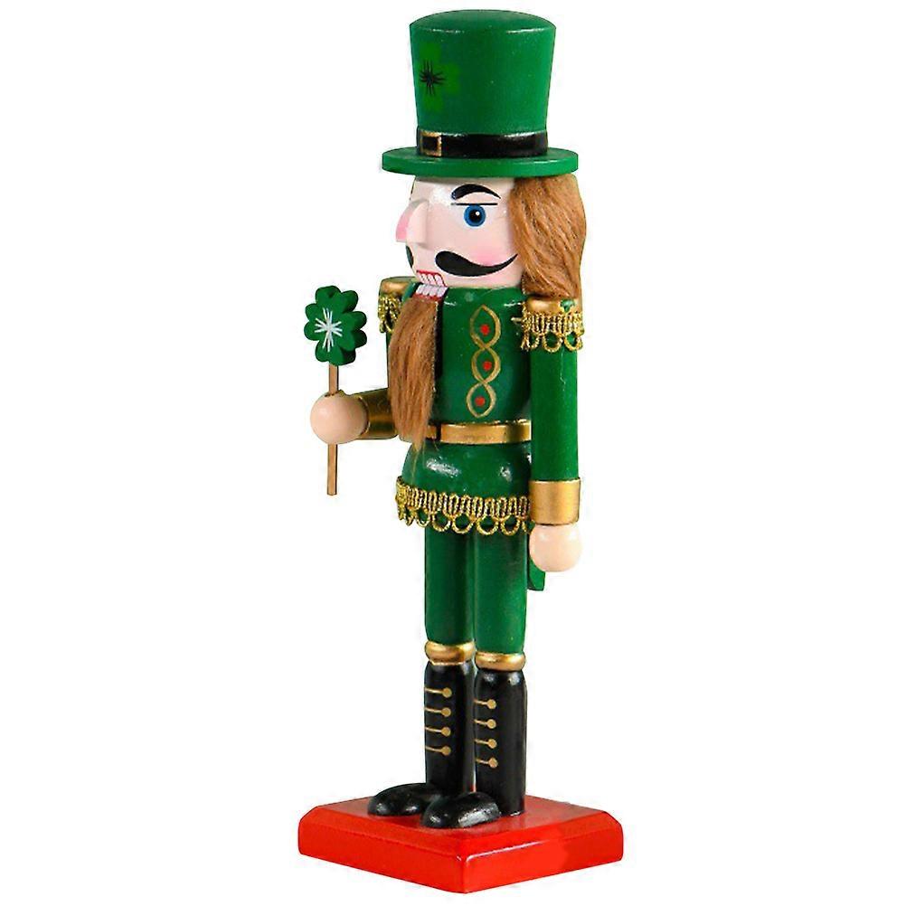 Holiday Decorative Nutcracker Soldier Puppet Figure Home Decoration Christmas Green 25x8x8cm 1Pack