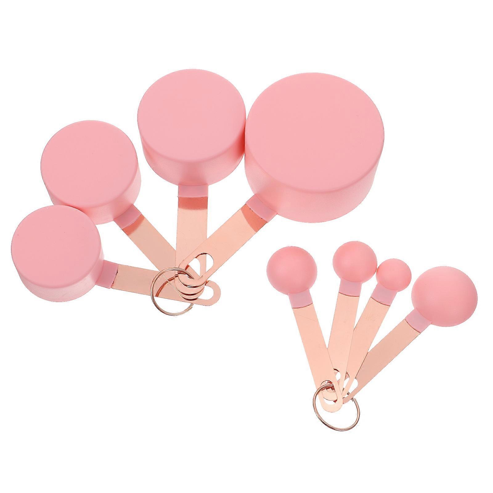 Measurement Spoons Stainless Handle 1 Set 8Pcs Practical Design Kitchen Use 17X9CM Spoon Shape