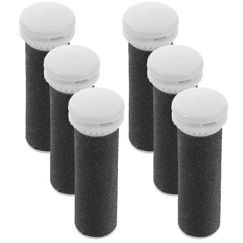 Black Roller Heads for Electric Foot File Pedicure Tools Replacement Rollers 6pcs Each