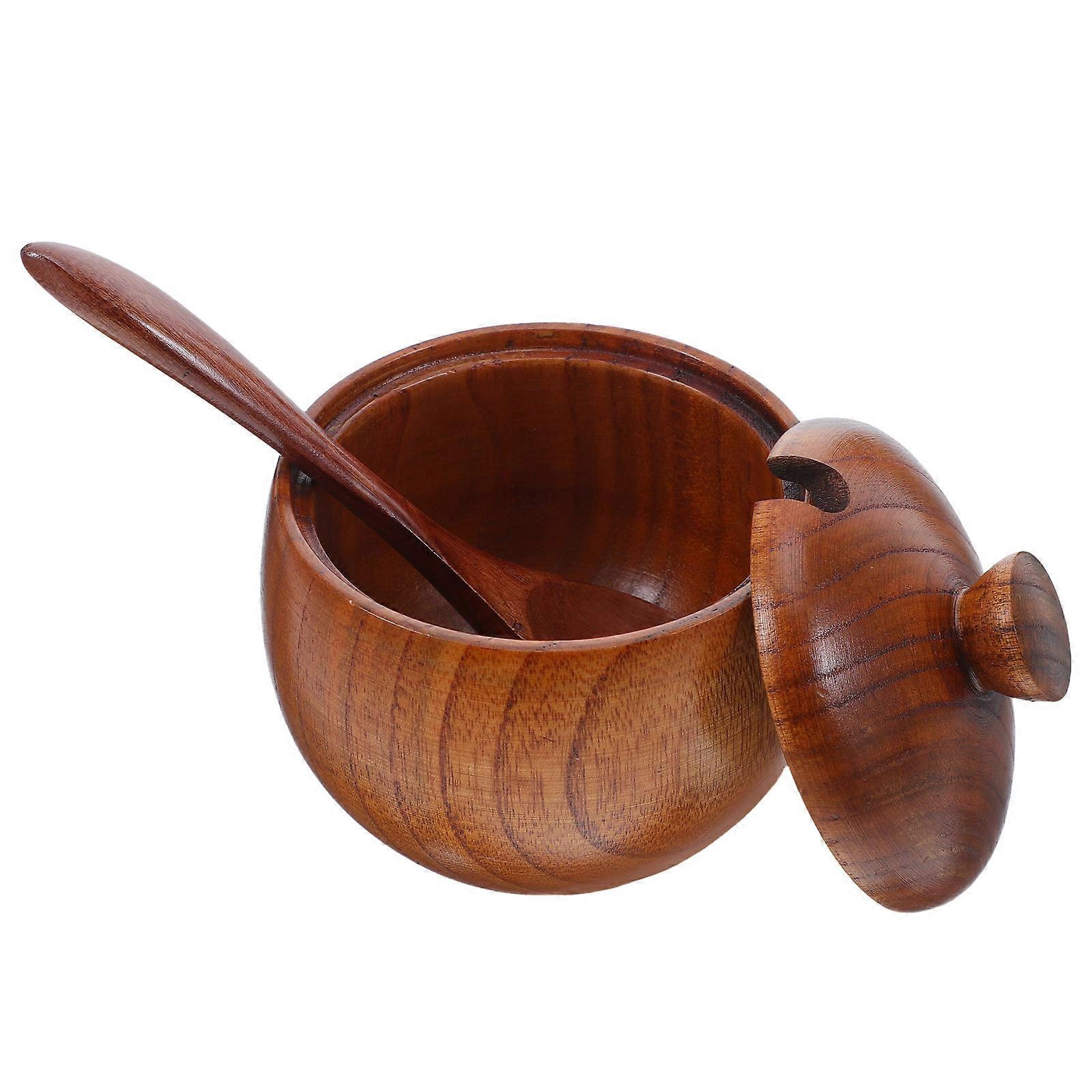 Here's a polished and engaging product description for your **Wooden Condiment Jar with Lid Spoon**:
### π **Stylish Wooden Condiment Jar with