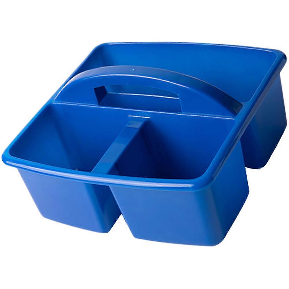 Art Organizer With Handle Multi Compartment Design For Students 23.5X21.5Cm Blue Lightweight Structure 1Set