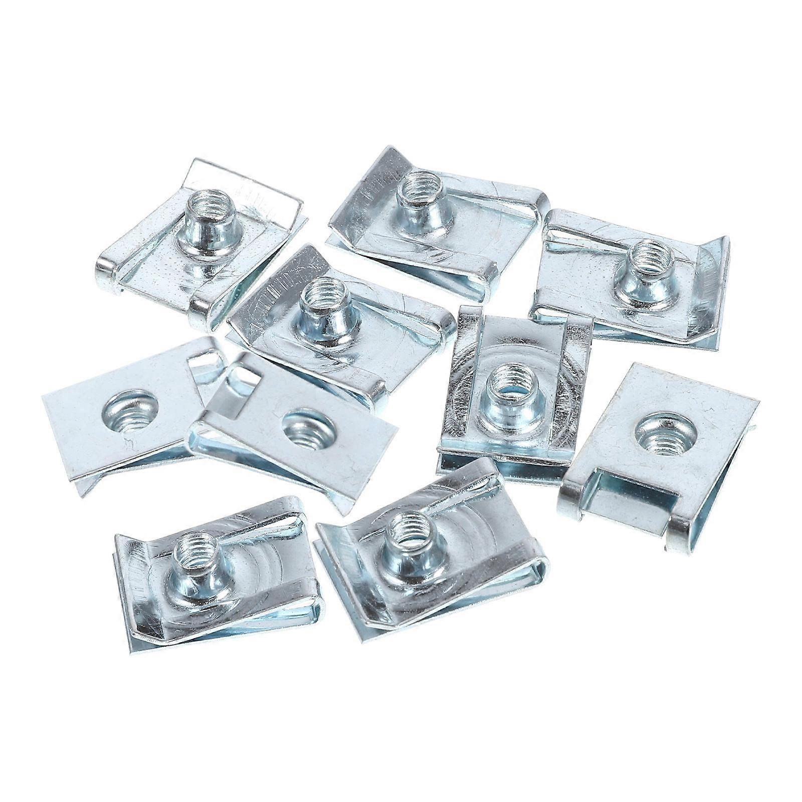 Motorcycle Fairing Fasteners M5 U Clips Manganese Steel Strong and Durable for Motorbike Silver