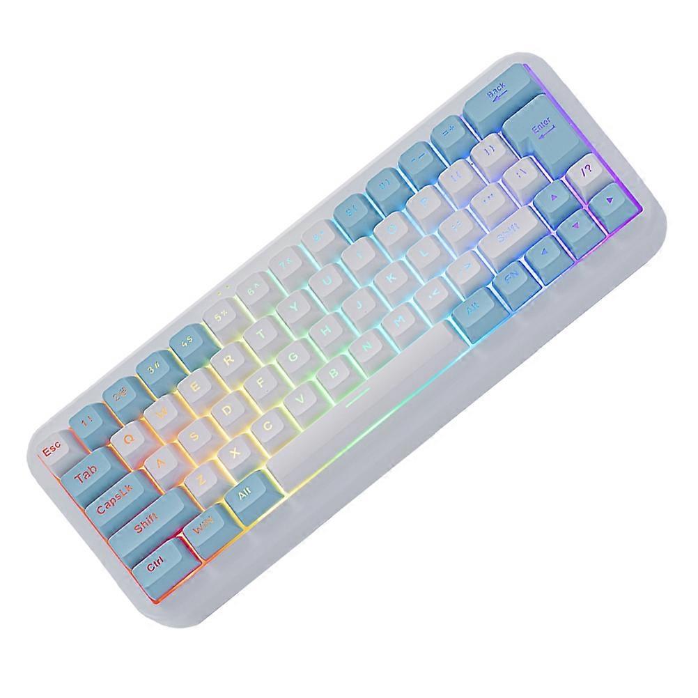 RGB Wireless Computer Keyboard 63-Key Membrane Design For Gaming Office Color 1Pack