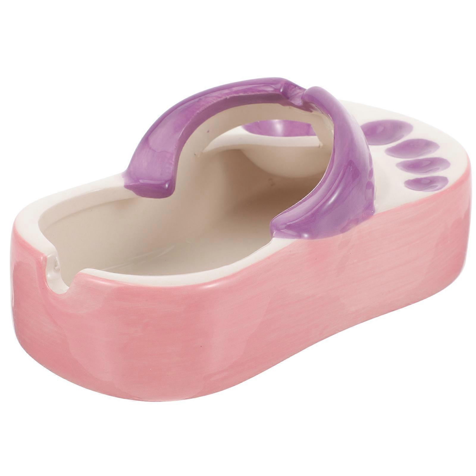 Slipper Ashtray Novelty Design Ash Holder Table Decoration Assorted Color 13.5X7.5Cm 1Pack