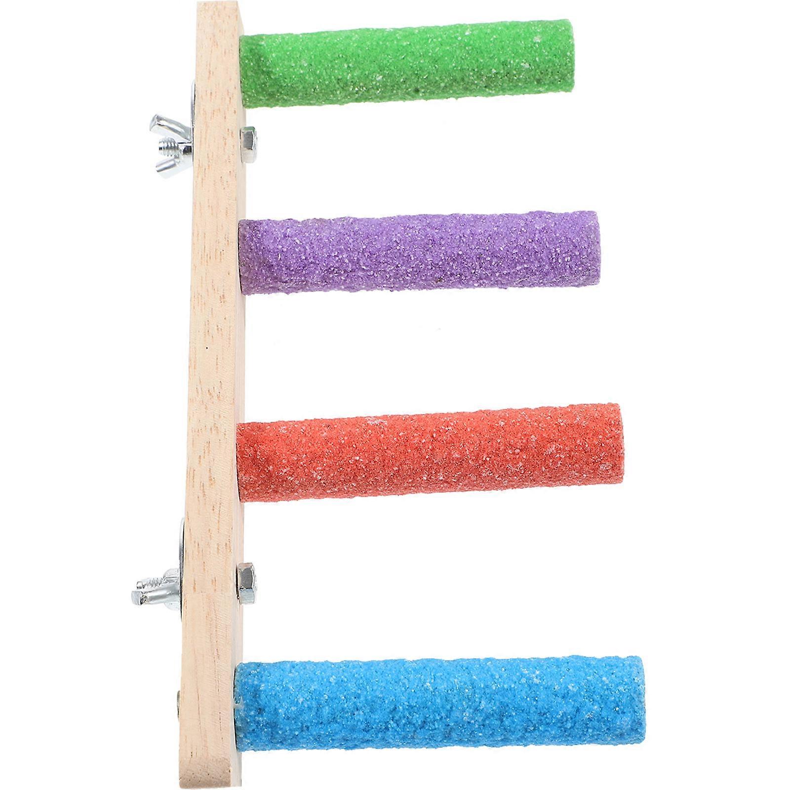 Parrot Ladder Multi Wooden Climbing Stand for Birds – Promotes Beak Health and Playful Activity for Parakeets, Cockatoos, and Macaws
