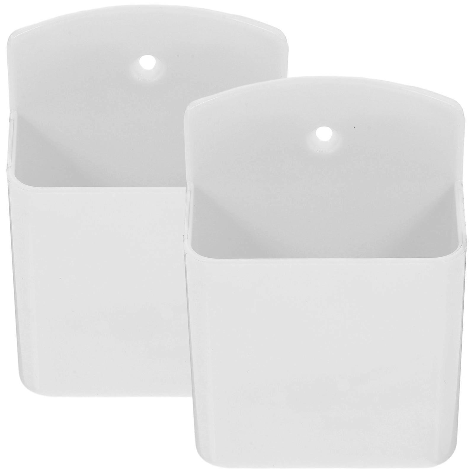 Versatile Wall Mounted Remote Storage Box For Small Items Designed For Household Users 2Pcs