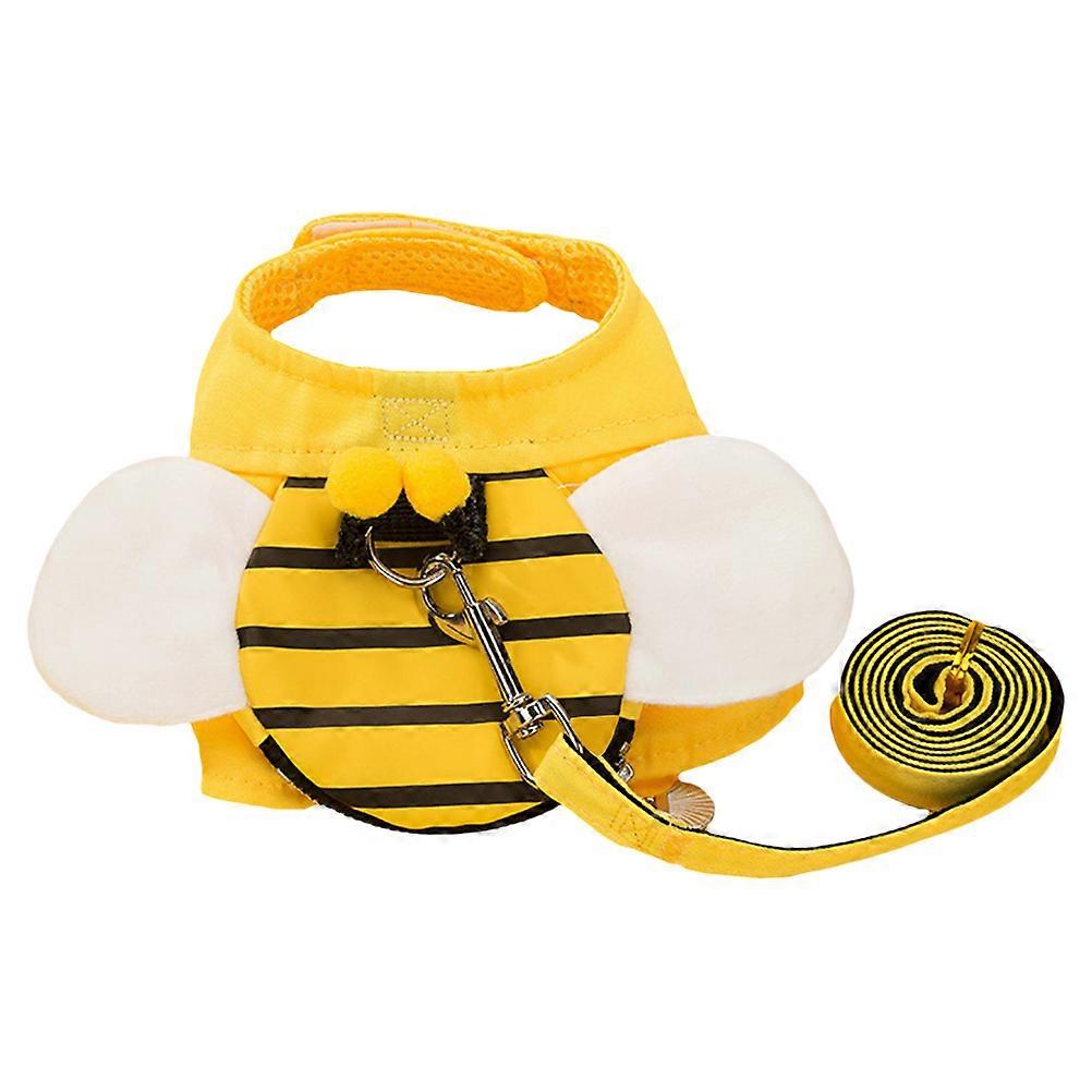 Cute Small Dog Harness and Leash Puppy Harness Class Dog Owners Walking Dogs Size L-Size Yellow Carry Dog Snacks 1 Set