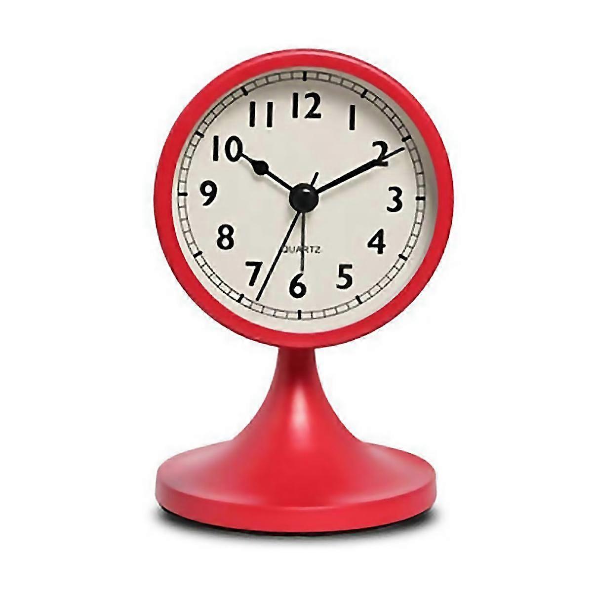 Nordic Metal Round Alarm Clock Silent Table Clock Home Decor C