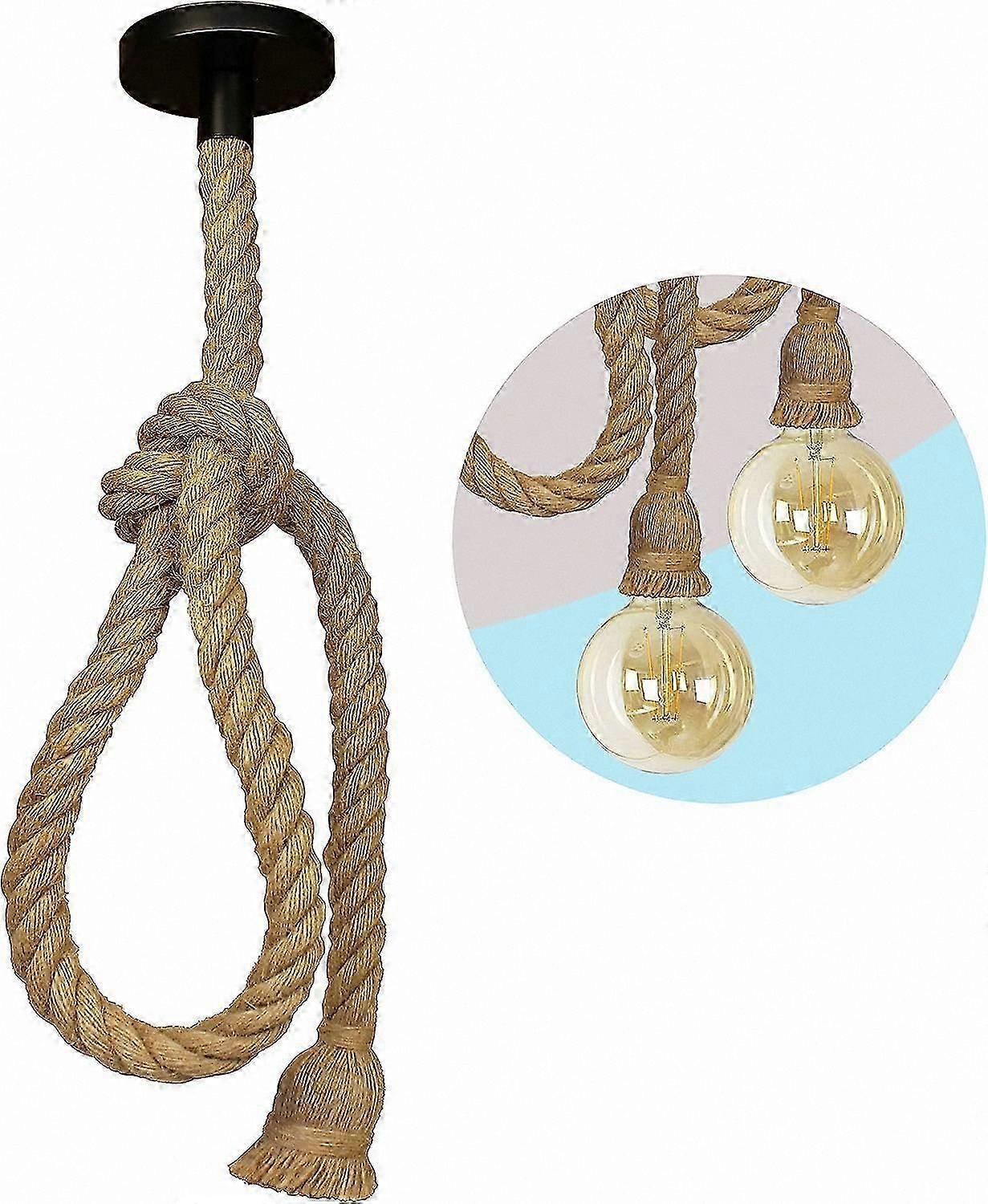 E27 Bulb Holder with 150cm Textile Cord, Rustic Retro Ceiling Lamp for Home, Caf, Bar, Restaurant, and Hotel Decor