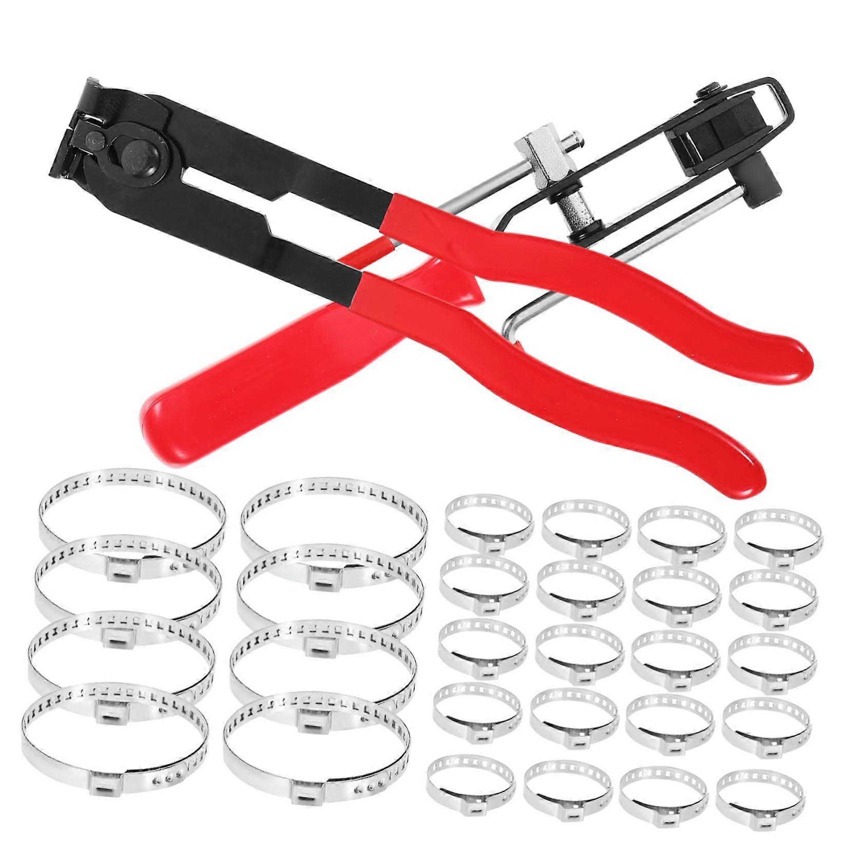 32 pieces trunk pliers for hose clamps, removing hoses, crimping pliers, wire end sleeves