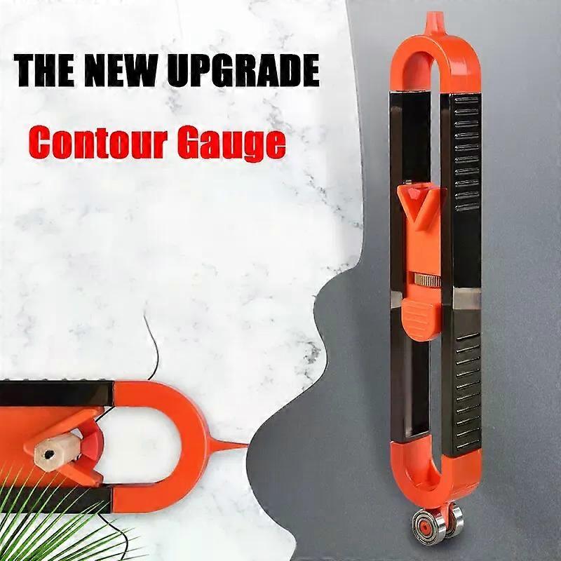 Precision Contour Gauge with Lock for Baseboard Shape Measurement Gauge Multifunction Profile Drawing Ruler