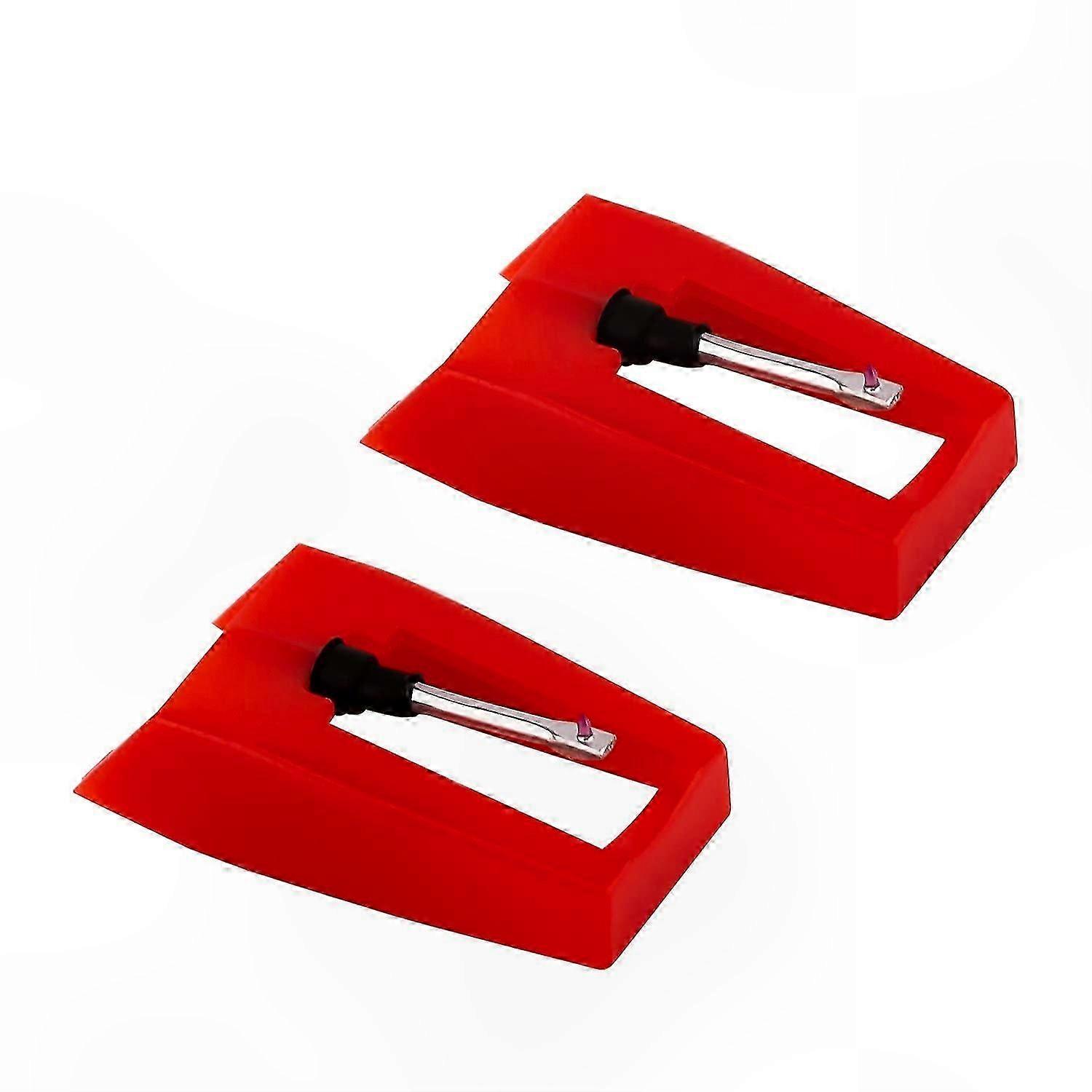Replacement Stylus for Vinyl Turntables, 2-Pack Red Phono Accessories