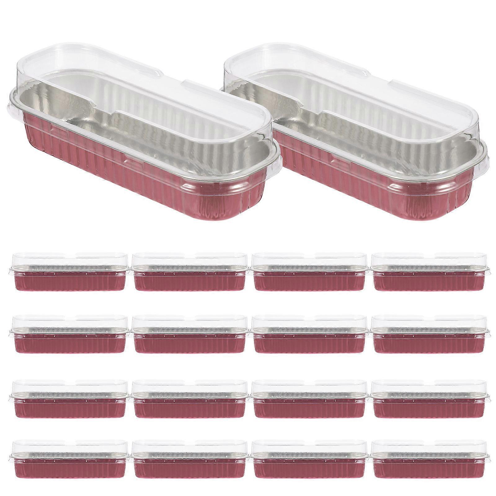 30Pcs Clear Cake Carrier Rectangular Cake Box Baking Packing Box Loaf Cake Box