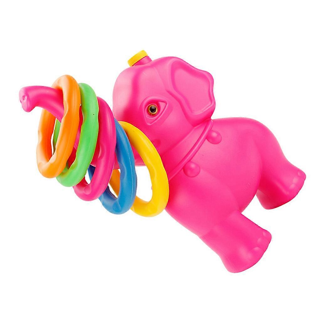 FRCOLOR 1 Set Plastic Ring Toss Toy Throwing Ring Game for Kids Outdoor Home Pink Elephant Style