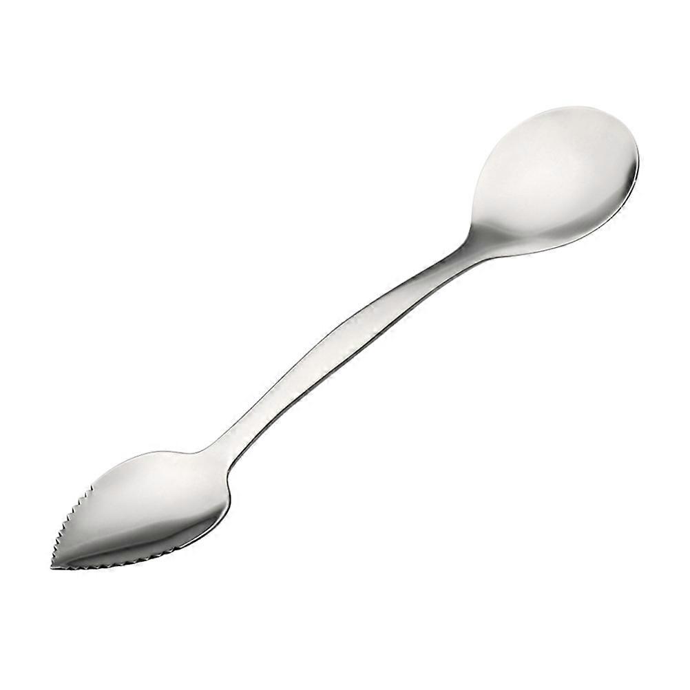 Dual Heads Digging Spoon Portable Stainless Steel Kitchen Tools for Family Use 5 Pieces Silver