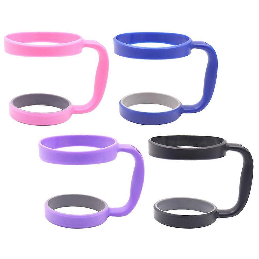 Reusable Tumbler Handles 4Pcs Plastic With Curved Shape Suitable For Outdoor Occasions Anti-Scalding
