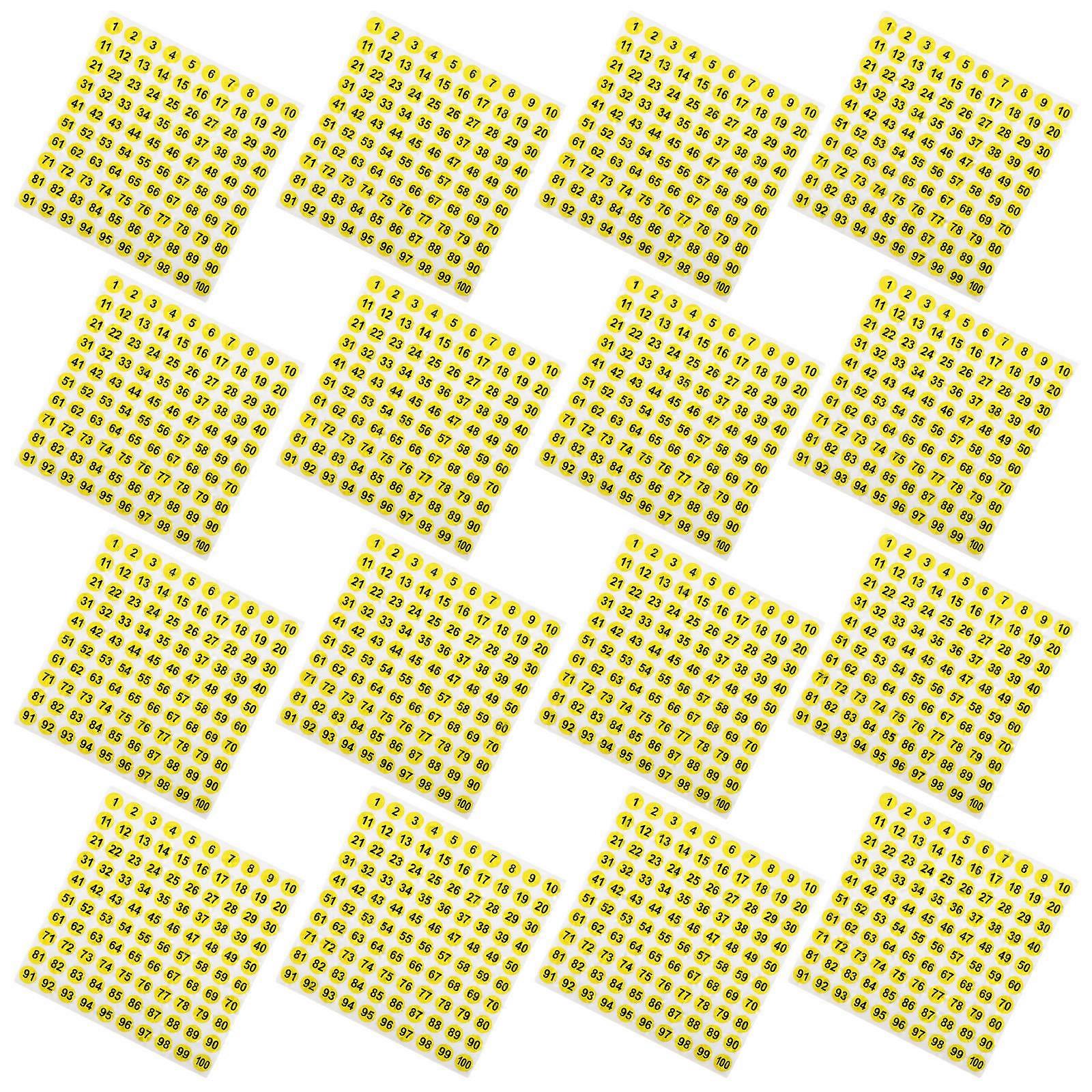 Self Adhesive Number Stickers   100 Sheets Digital Labels for Clothes, Bins & Crafts   Easy Apply & Remove for Home & Office Organization