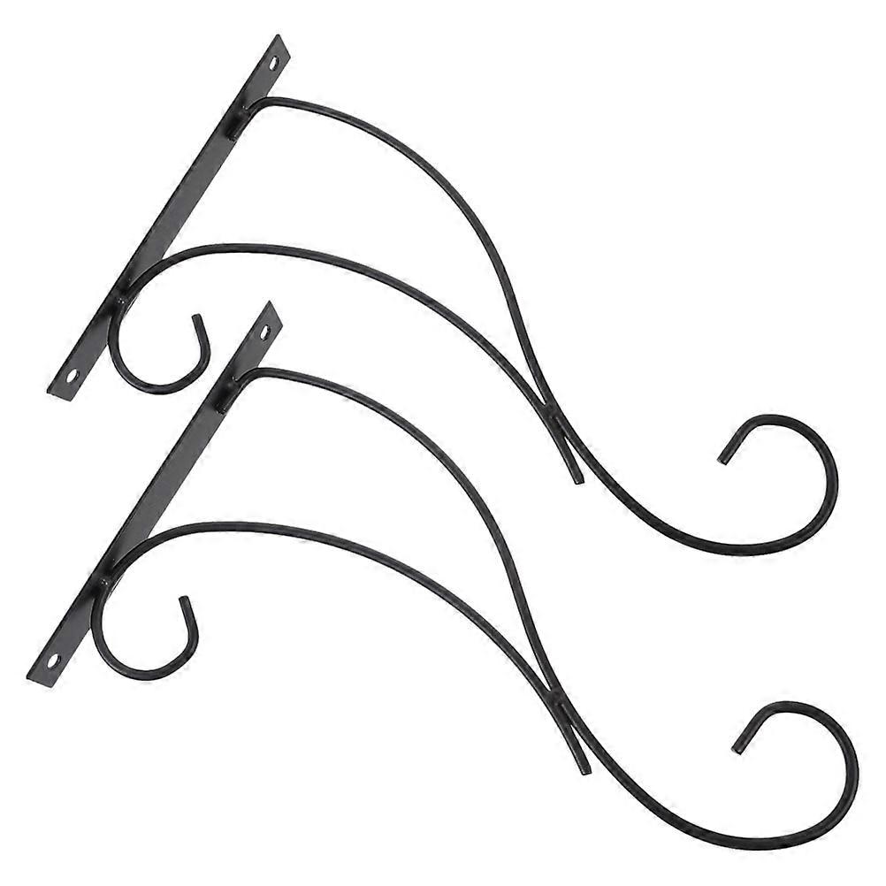 Iron Wall Hanging Planter Bracket for Balcony Use 2Pcs Hook Set