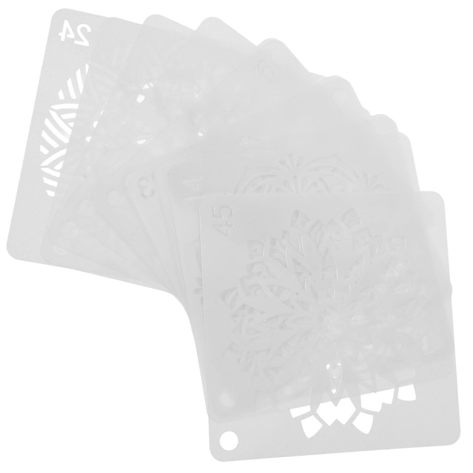 Reusable Mandala Stencils Template For Craft Projects Decorative Design 64Pcs Easy To Clean White