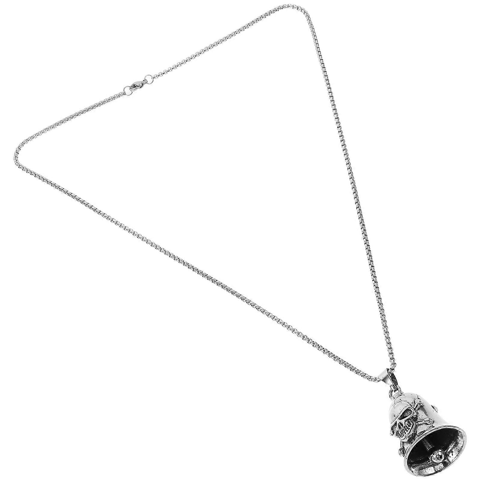 Skull Bell Keychain for Motorcycle Enthusiasts Unique Retro Pendant Accessory for Men