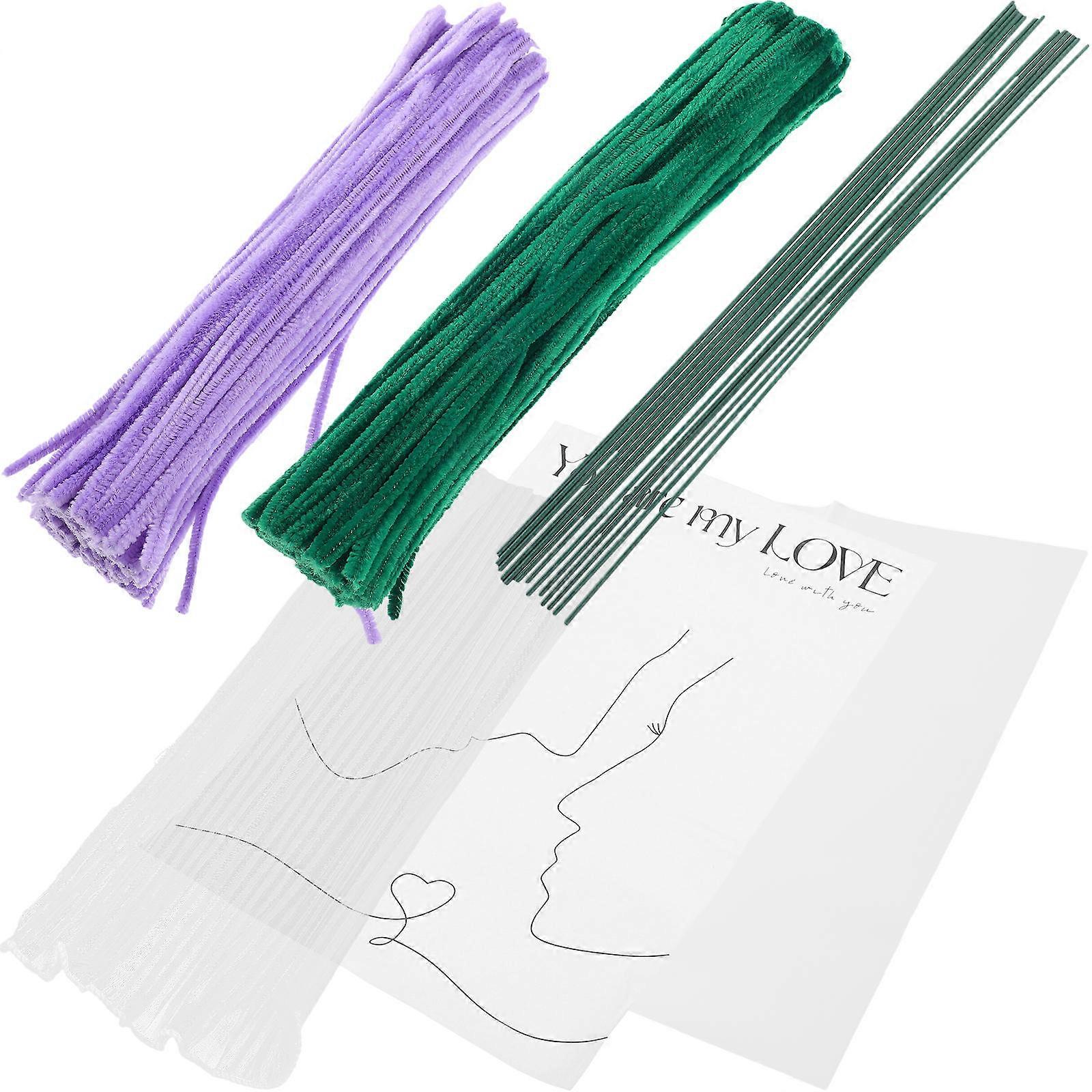 Simulated Flower Bouquet Crafting Chenille Stems For Adults In Multi Color DIY 1 Set