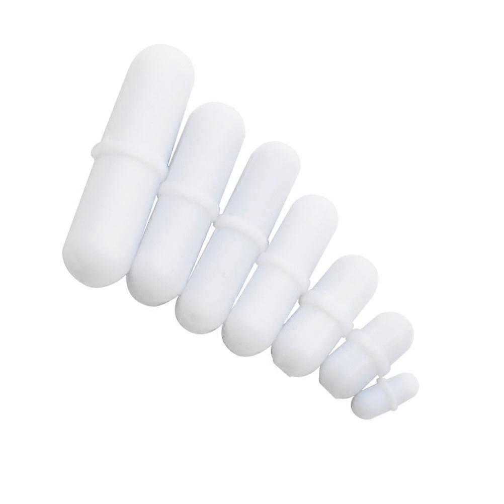 Four Magnetic Stir Bar for Laboratory Application 7Pcs White Rod
