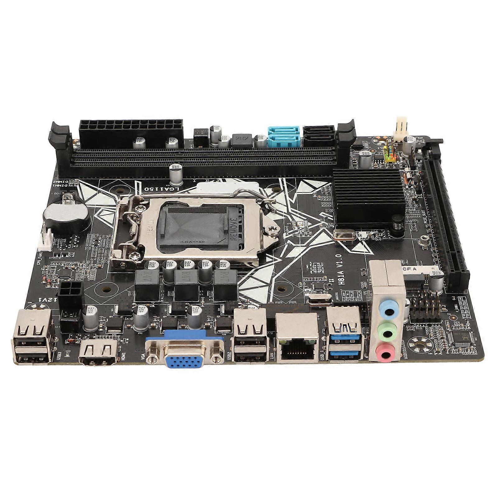 H81A Motherboard for LGA1150 DDR3 HD Multimedia Interface VGA Mini PCIE Interface Gaming Motherboard for PC 