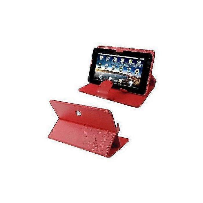 "Capa de couro sintético vermelha completa, compatível com tablets de 9 polegadas, modelo YONIS"